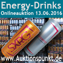 Auktion Energy Drinks und Promotionobjekte 13.06.2016