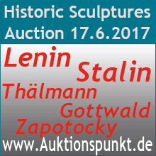 Historische und monumentale Skulpturen von Lenin, Stalin, Zapotocky, Thälmann und Gottwald