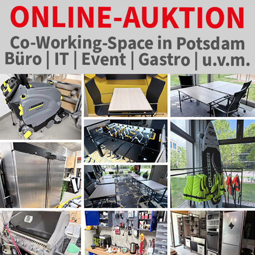 Auktion – Auflösung eines CoWorking Space in Potsdam 