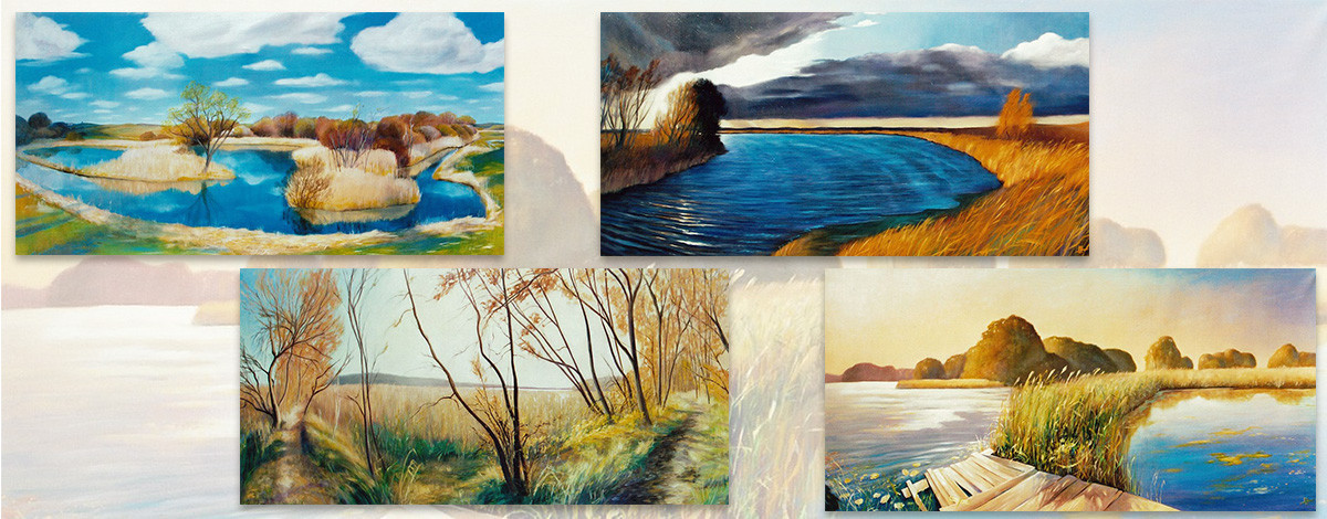 Exclusiv im Freiverkauf 4 Jahreszeiten4 Gemälde von Künstler Olaf Tiede